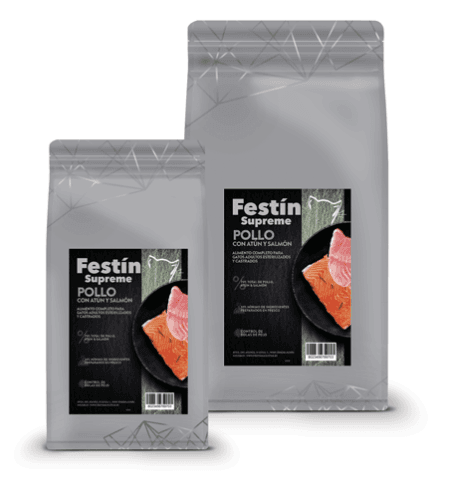 Pienso premium para gatos esterilizados FESTÍN SUPREME con pollo, atún y salmón